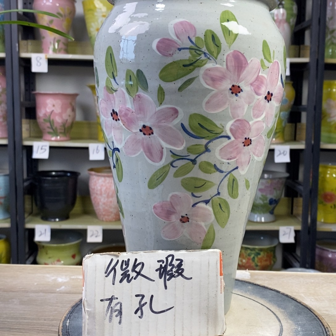 景德镇手工手绘陶瓷花盆