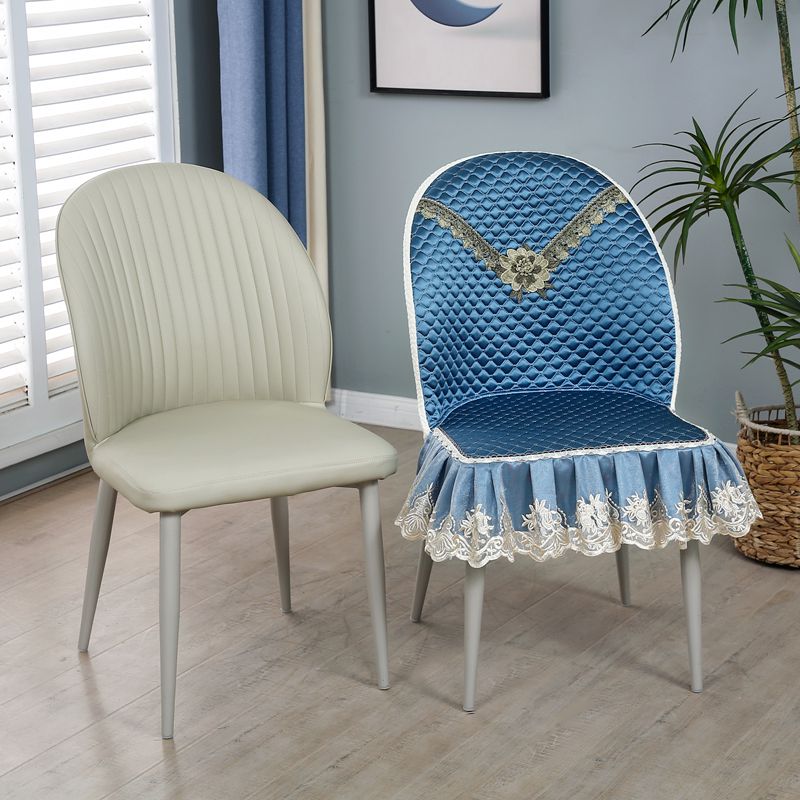 彩虹轻奢全包加棉加厚防滑弧形椅套罩四季通用款坐垫靠背凳子套垫