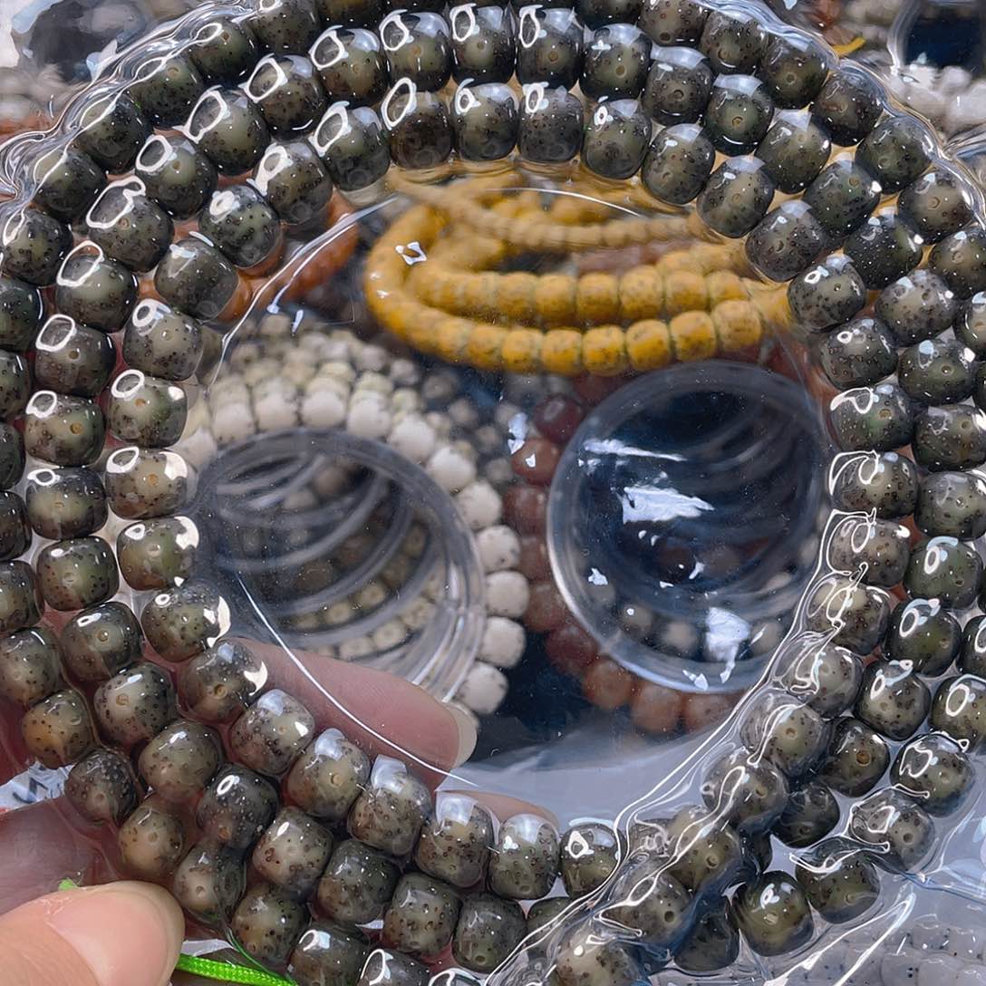 星月菩提吊坠石玉料绿幽灵9*8