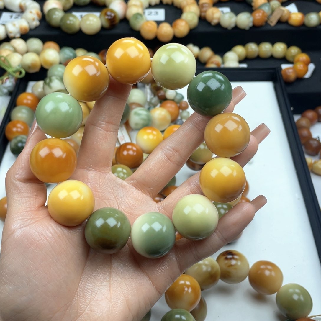 白玉菩提手串干磨