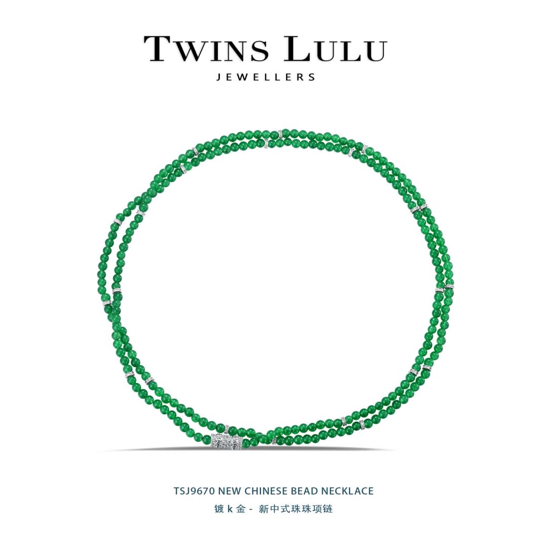 AIAX 镀K金 时尚百搭新中式珠珠项链TSJ9670