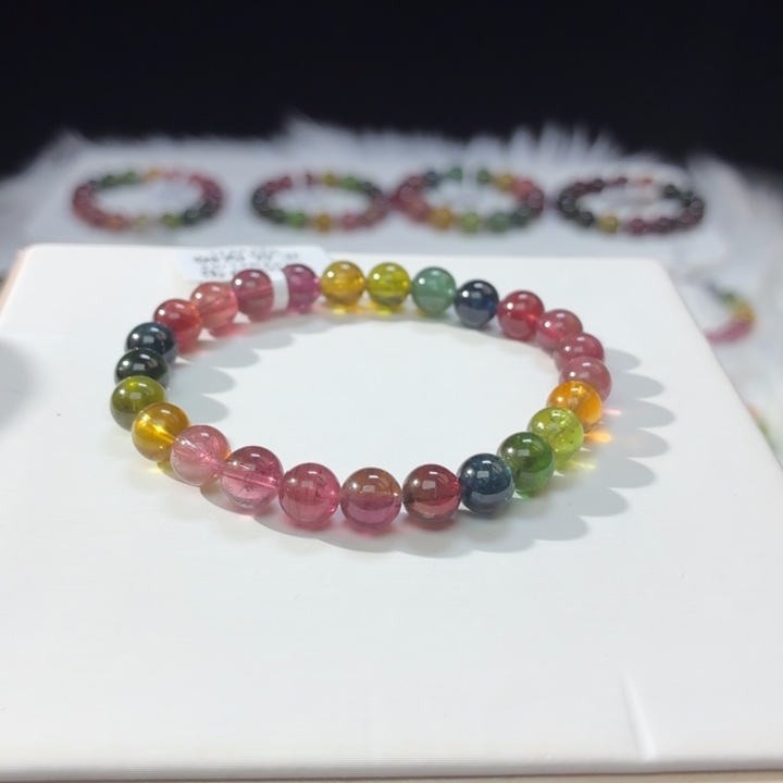 碧玺未镶嵌手链7.2mm±