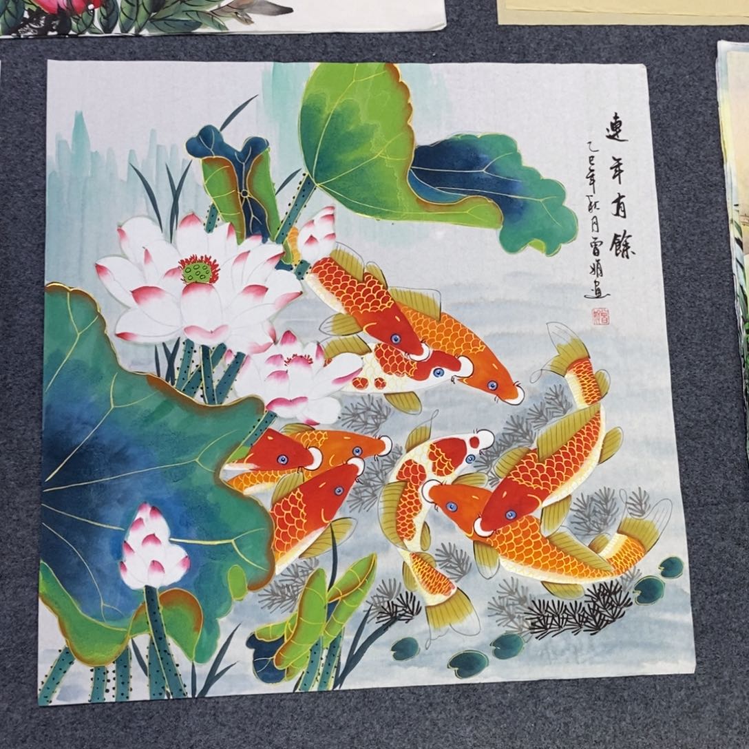 国画尺寸68✖️68精品斗方手绘画