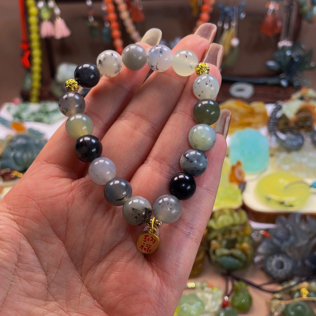 蛇纹石玉手链未镶嵌