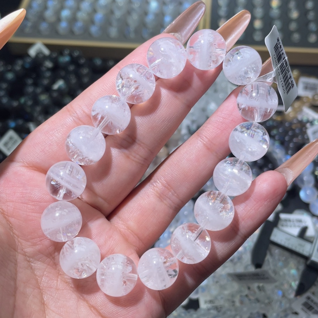 手链未镶嵌水晶利姆利亚彩虹白幽灵手链13mm