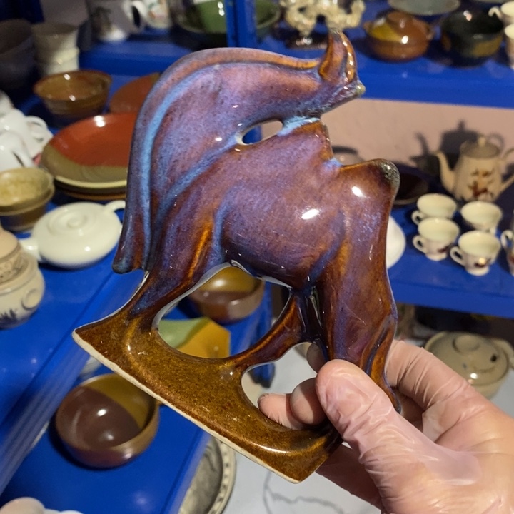 瓷片七厂窑变骆驼高度15厘米