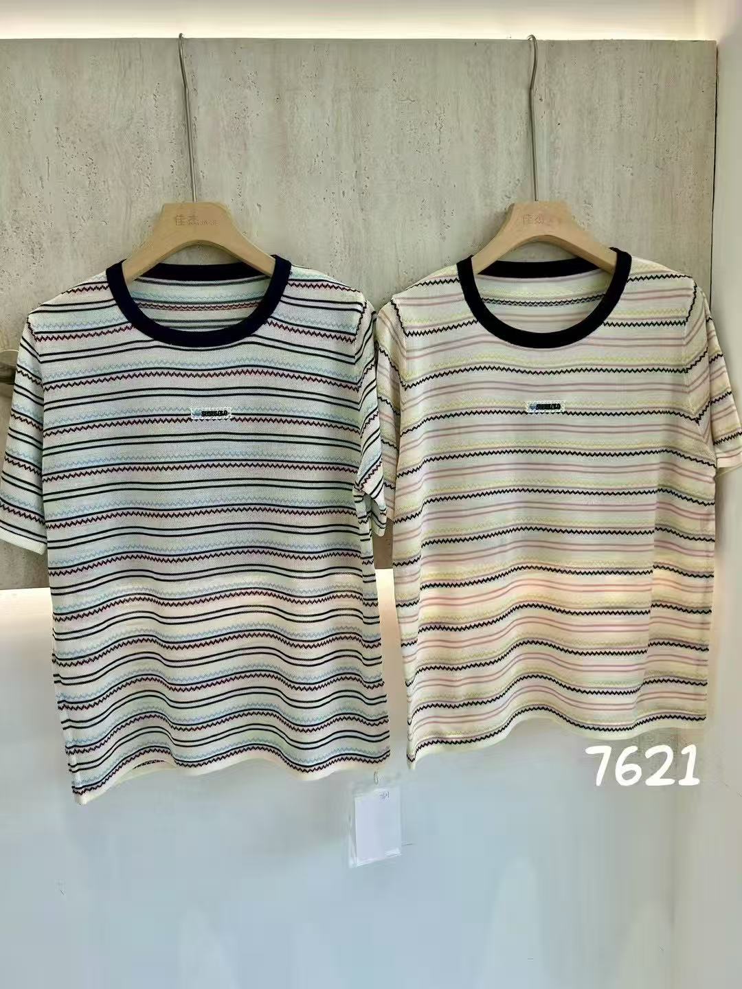 薄款亲肤柔软短袖T恤女夏季洋气宽松显瘦百搭休闲上衣7621