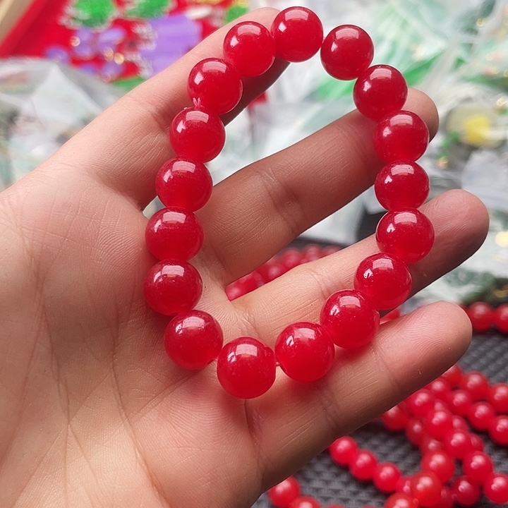 翡翠手链未镶嵌啊去