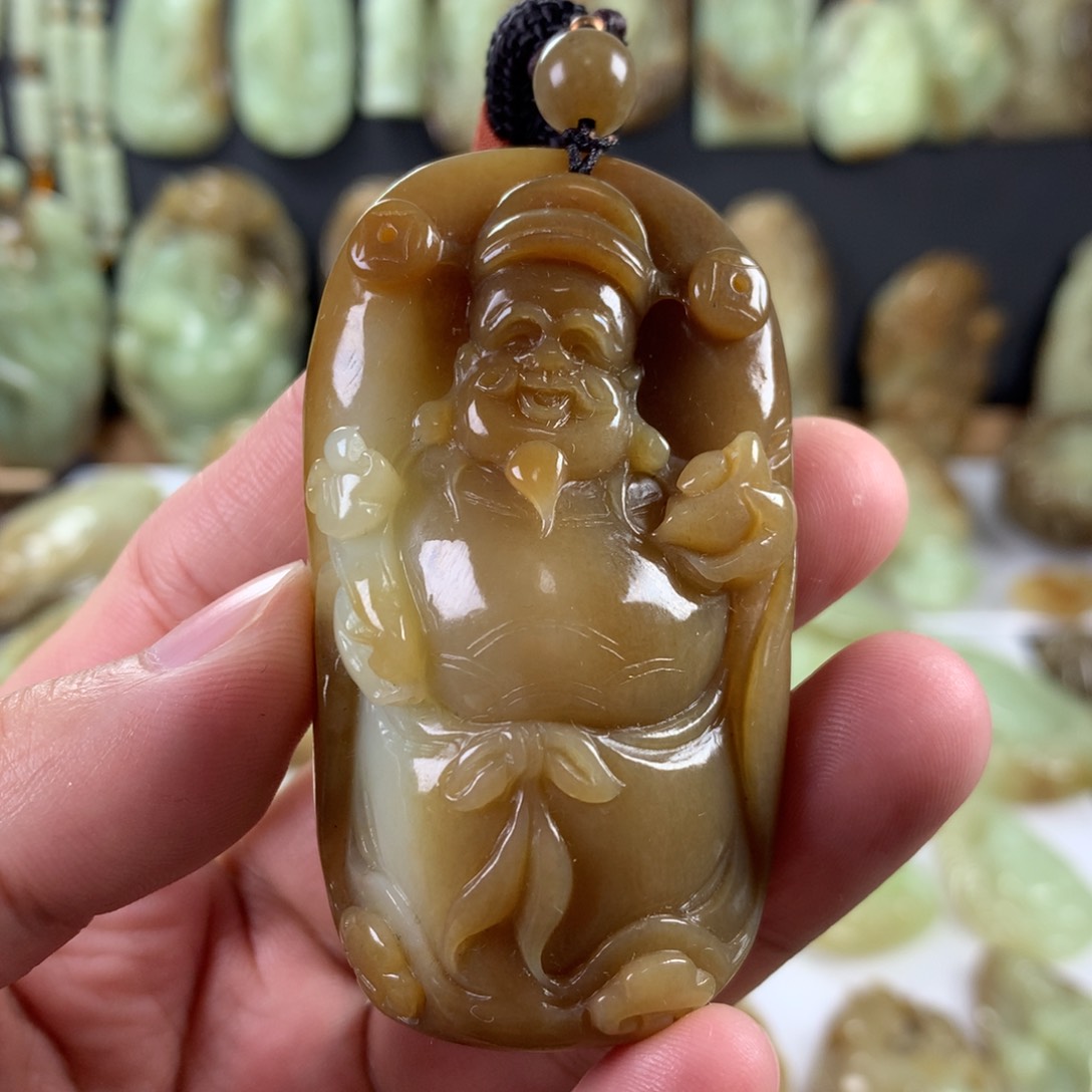 和田玉手把件未镶嵌梦**影