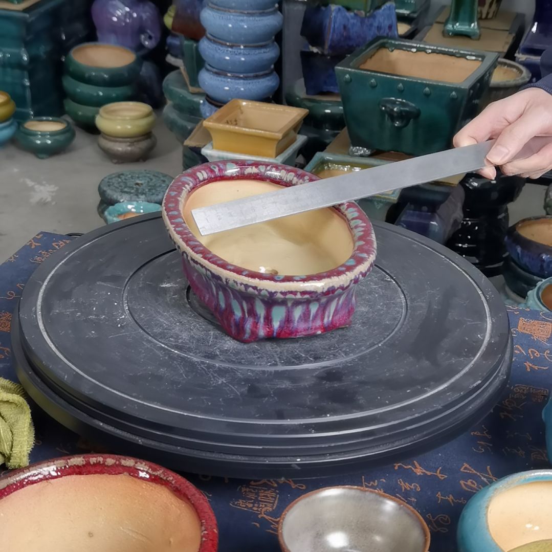 内口21×13深5.5石湾花盆默认微瑕