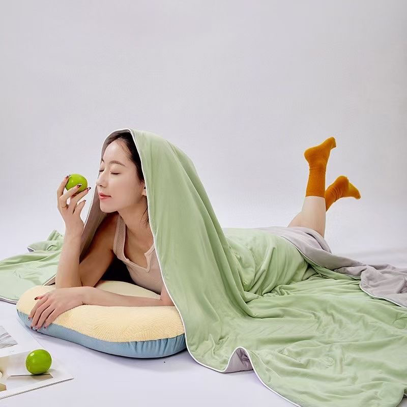 市场上最冰凉的被子-自带小空调 马卡龙系列—冰膜凉感夏被