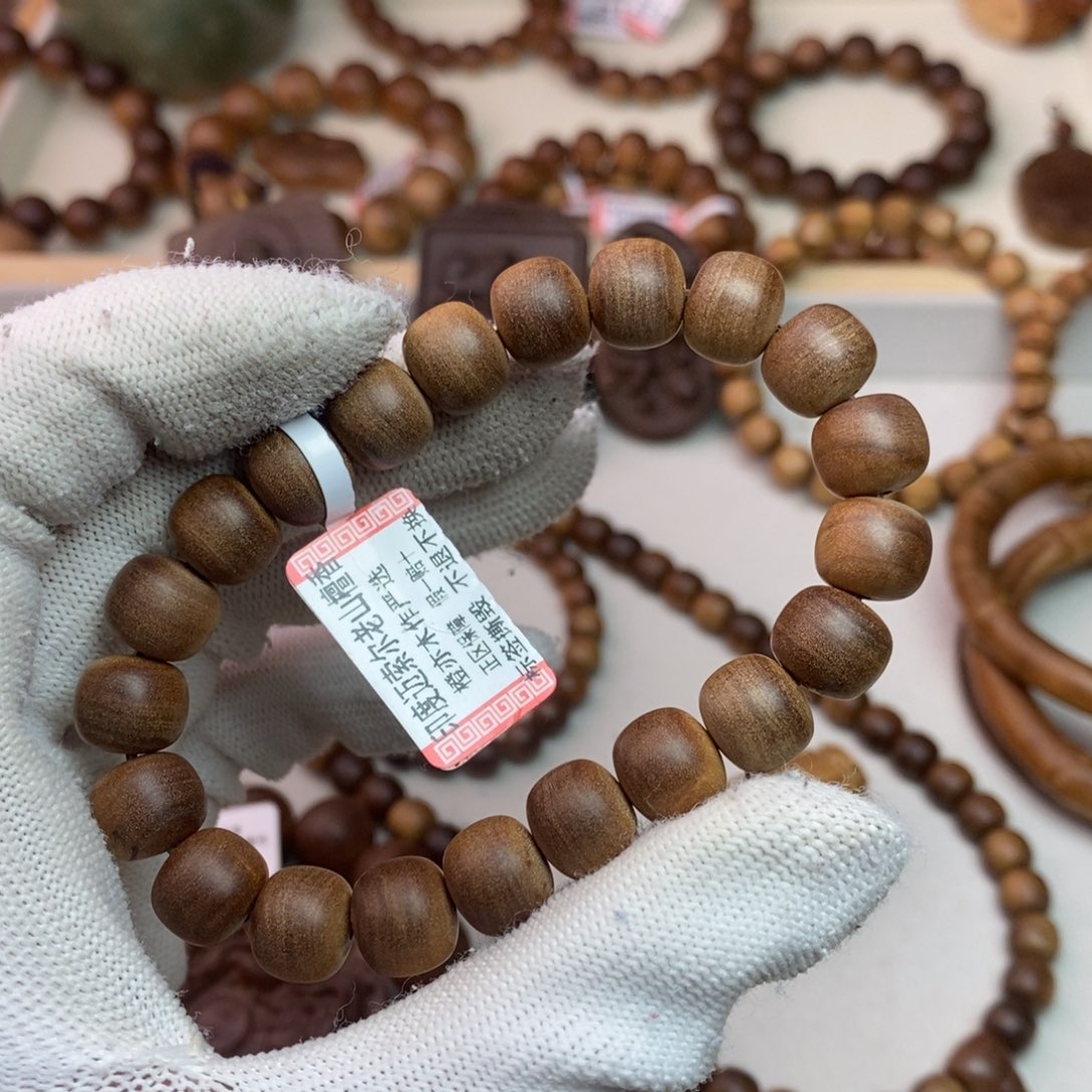 檀香木手串/手链印度迈索尔老山檀9*10横沉水