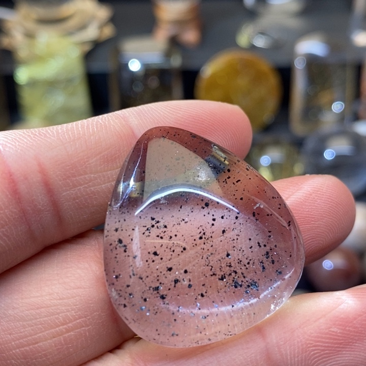 【闪购商品】水晶天然蓝金沙水滴吊坠未镶嵌