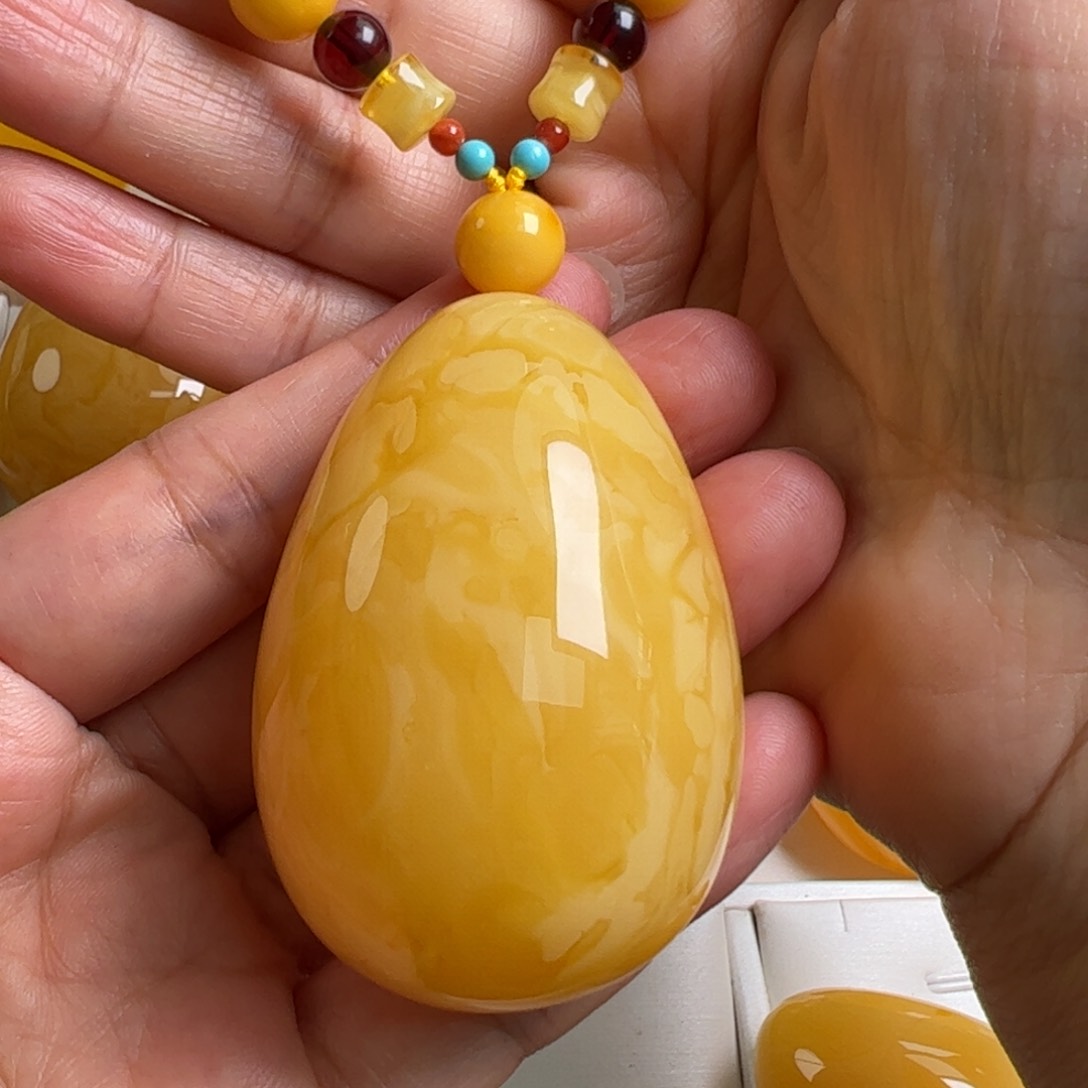 蜜蜡毛衣链未镶嵌无优化