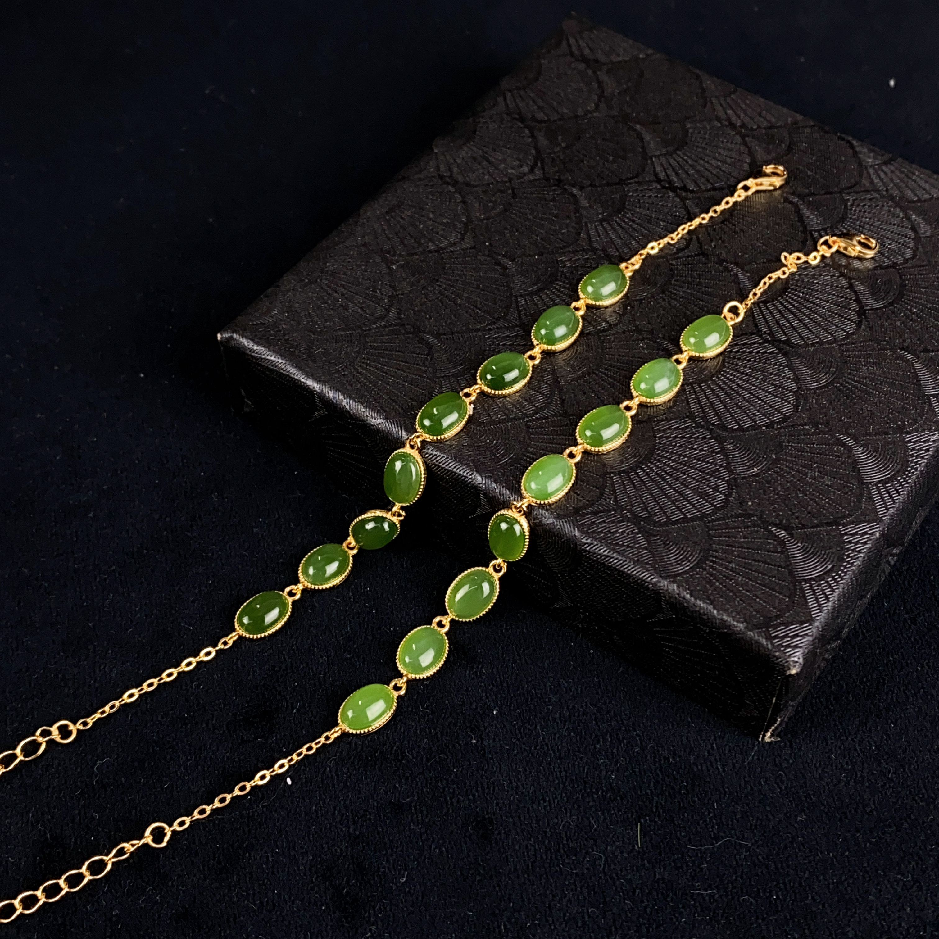 1888/（ZY888-1114）和田玉精美时尚百搭蛋面手链 /多样性发/一件