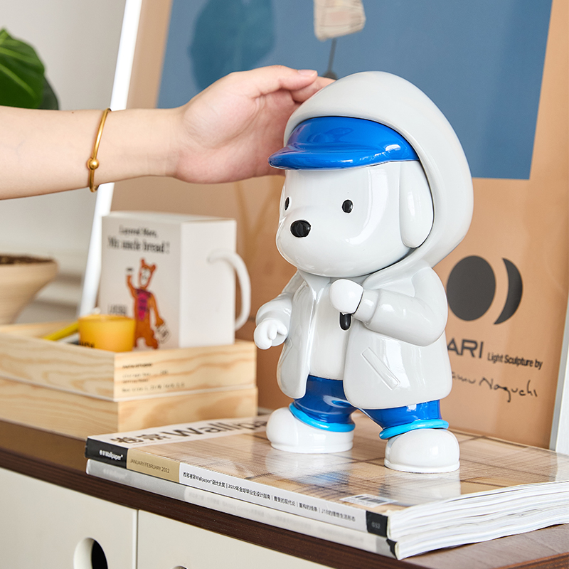 可爱小狗摆件客厅电视柜玄关轻奢高档软装艺术高级感小众装饰品