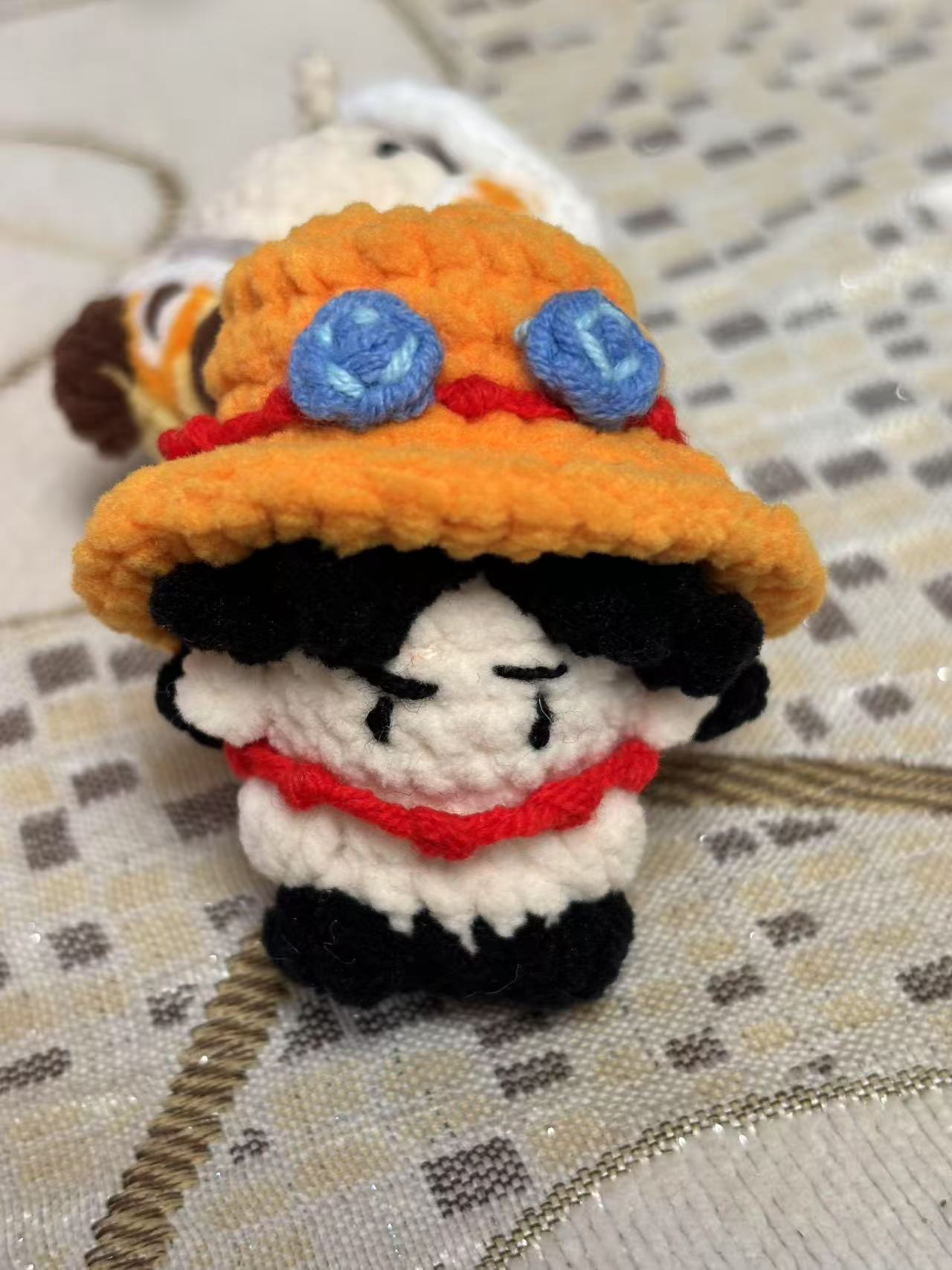 海贼王手工钩织DIY小鼻嘎钥匙扣-包包挂件