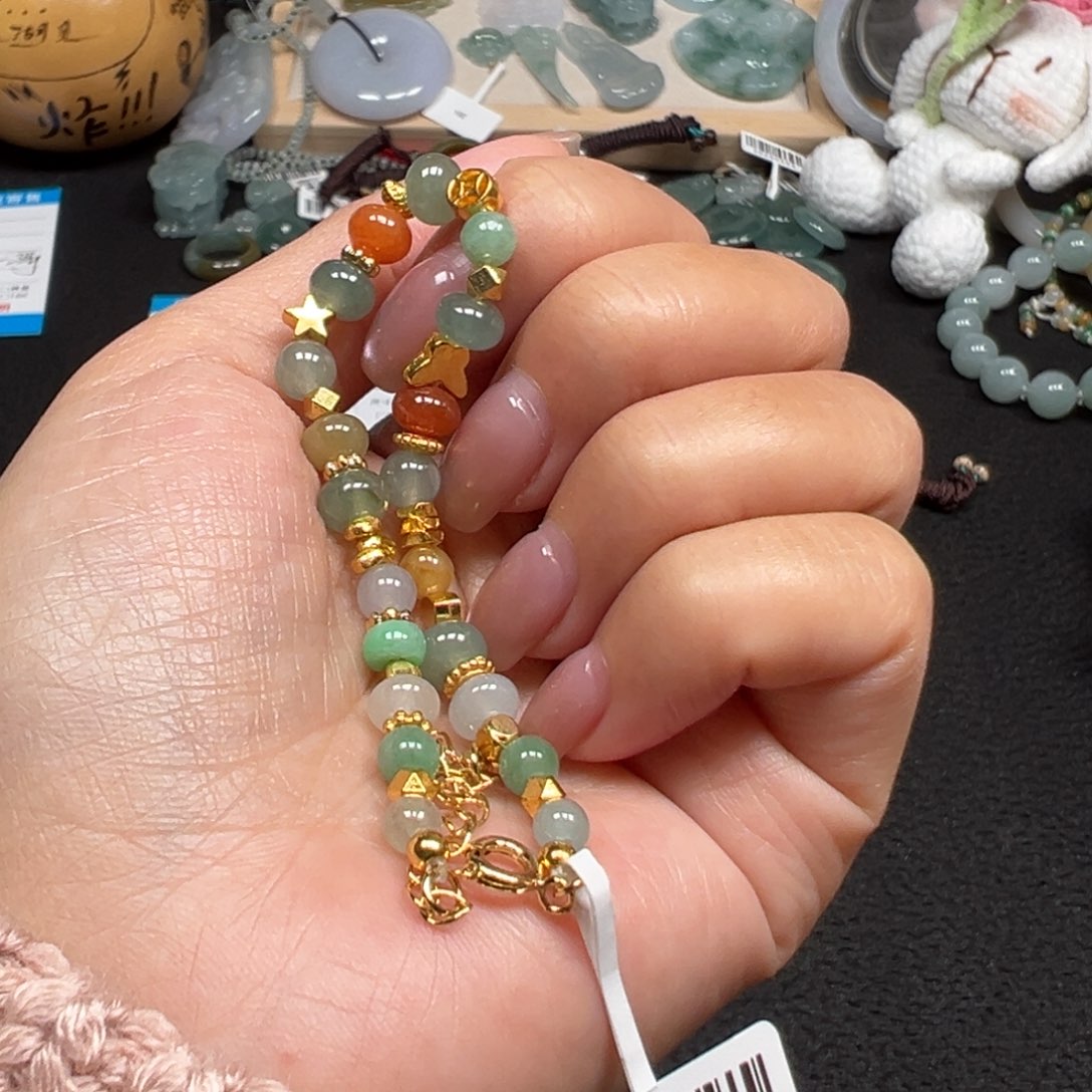 翡翠合金颈饰天然A货缅甸翡翠