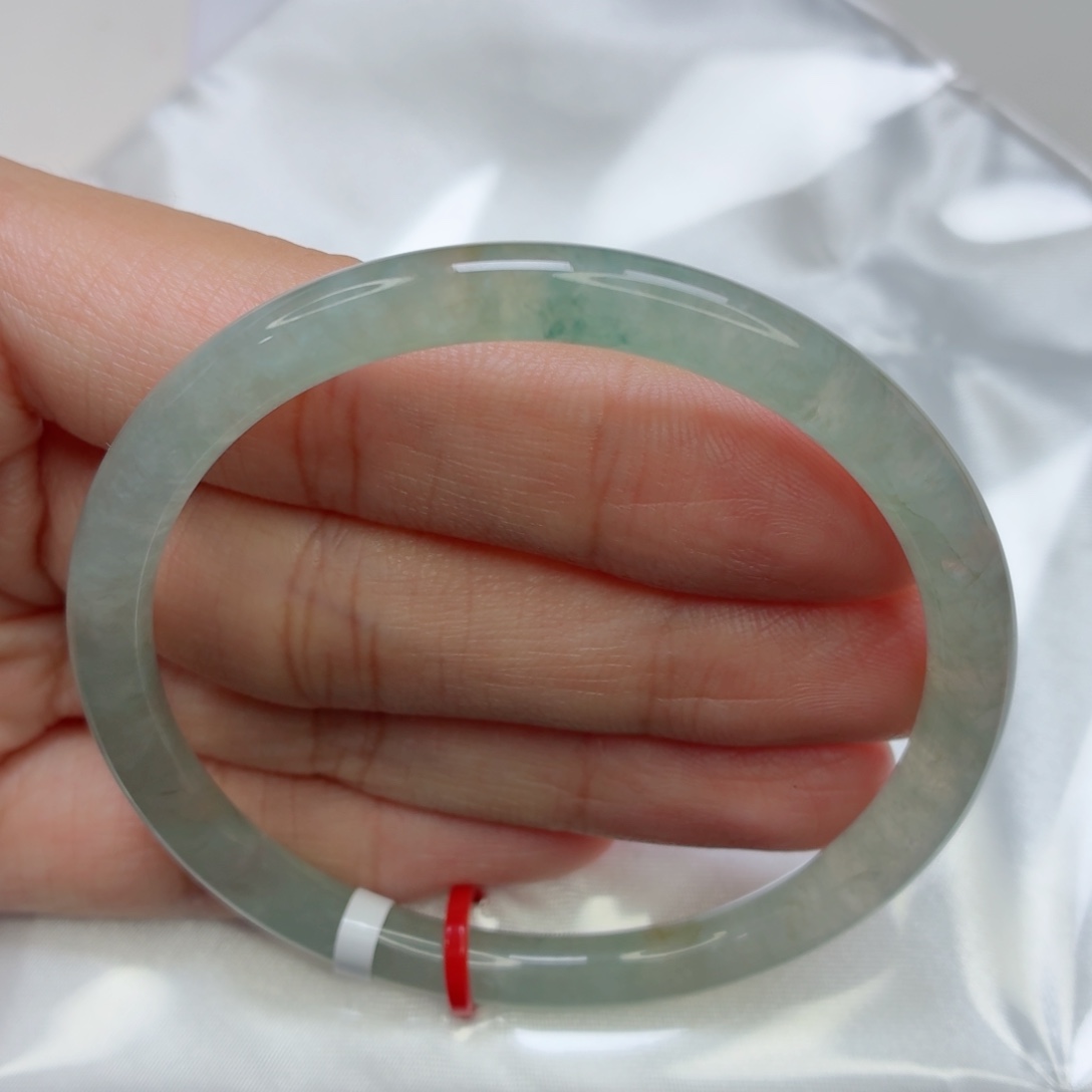 翡翠未镶嵌手镯老坑55圈冰底乍光起杠小钢炮002⭐️⭐️