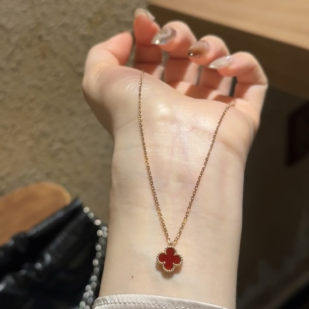 吊坠925银莫桑石 【四叶草mini单花项链】 四叶草mini单花项链 