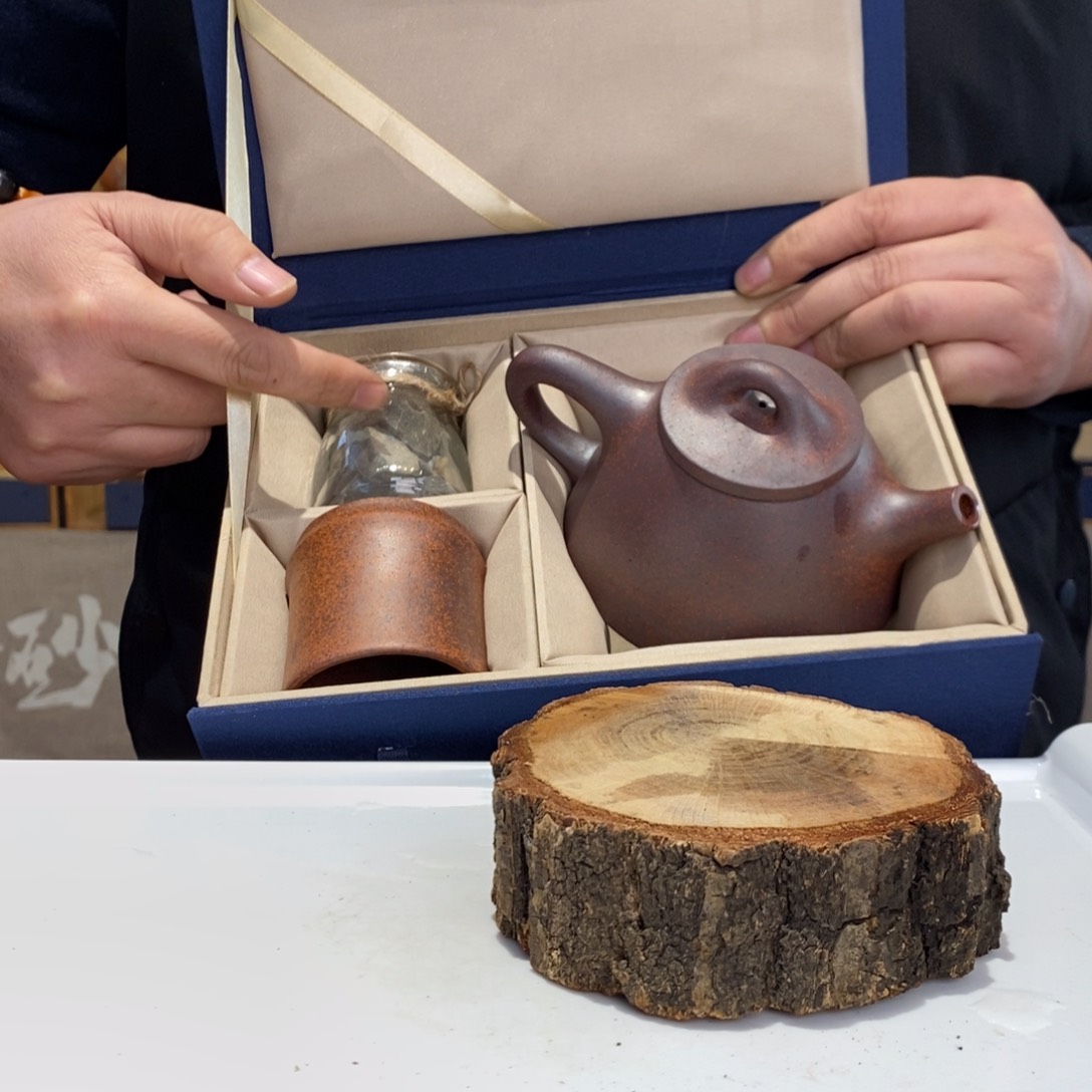 紫砂茶壶霸王石瓢紫砂壶