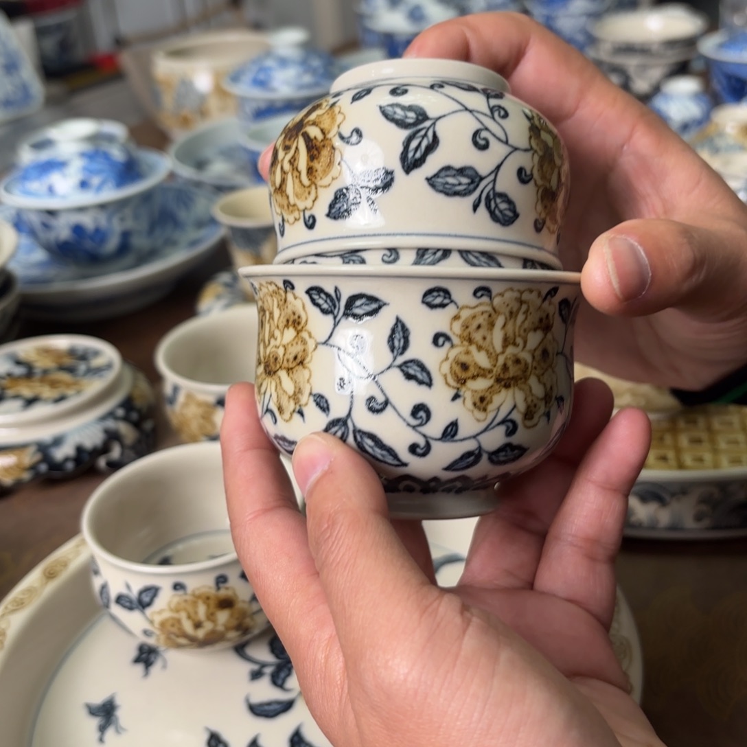 ****水摆件陶瓷景德镇手绘茶器