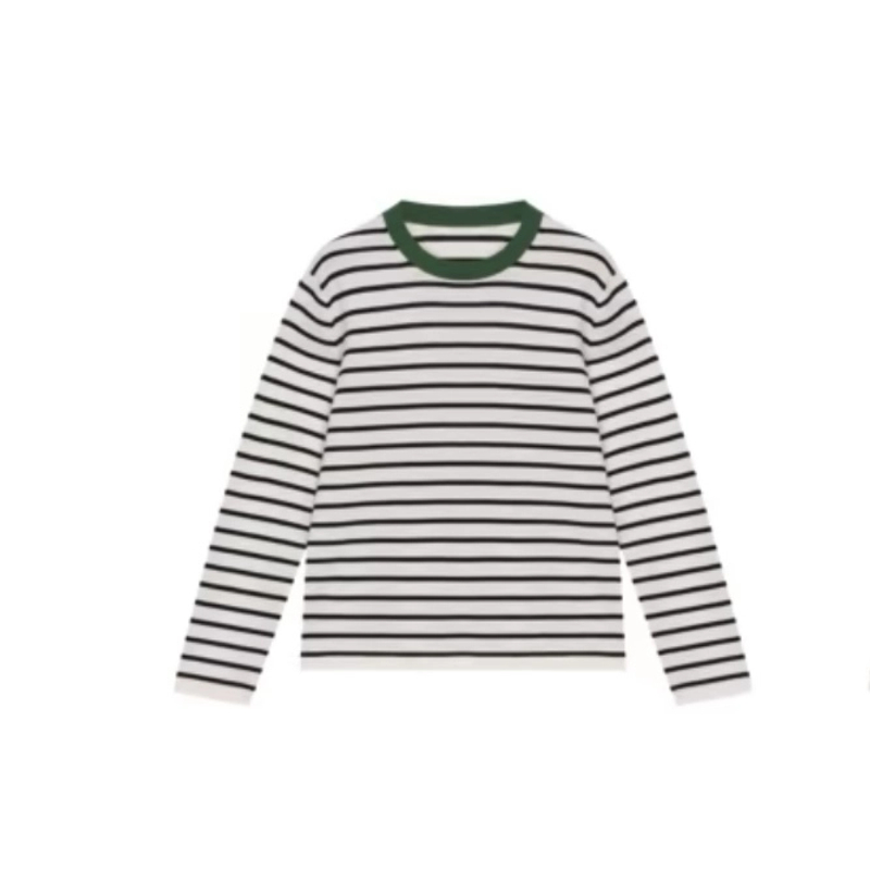 【鄂】简约经典条纹针织衫百搭打底上衣-ER246A