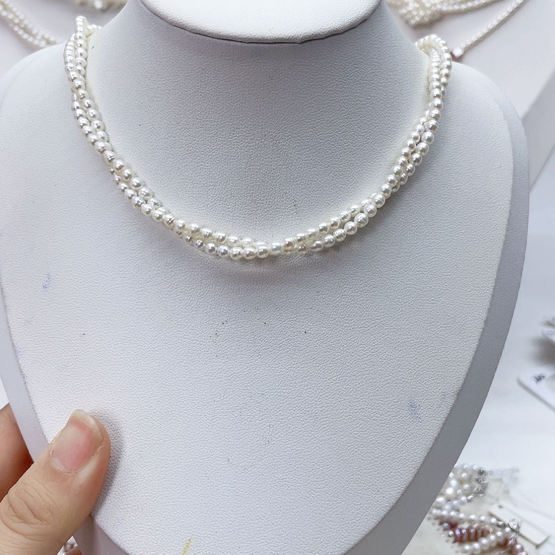 颈饰银S925镶嵌淡水珍珠
