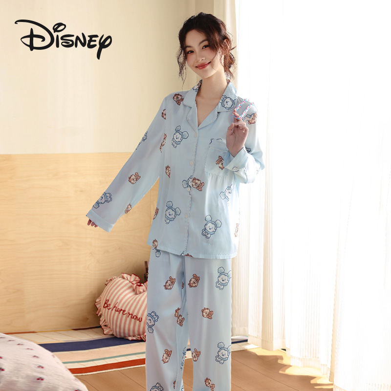Disney/迪士尼2026秋季新款女款长袖长裤可外穿睡衣家居服套装