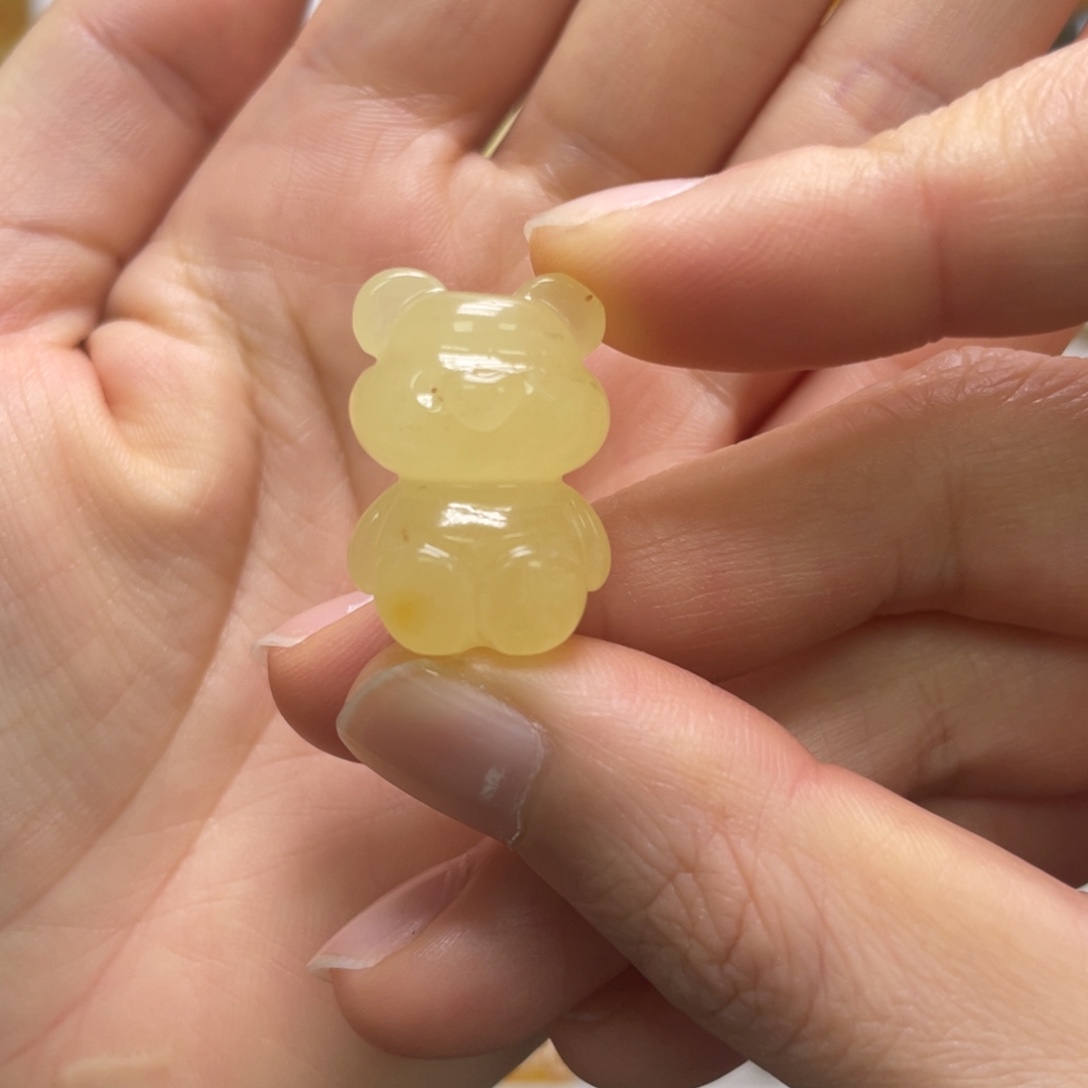 琥珀未镶嵌裸石天然琥珀蜜蜡熊