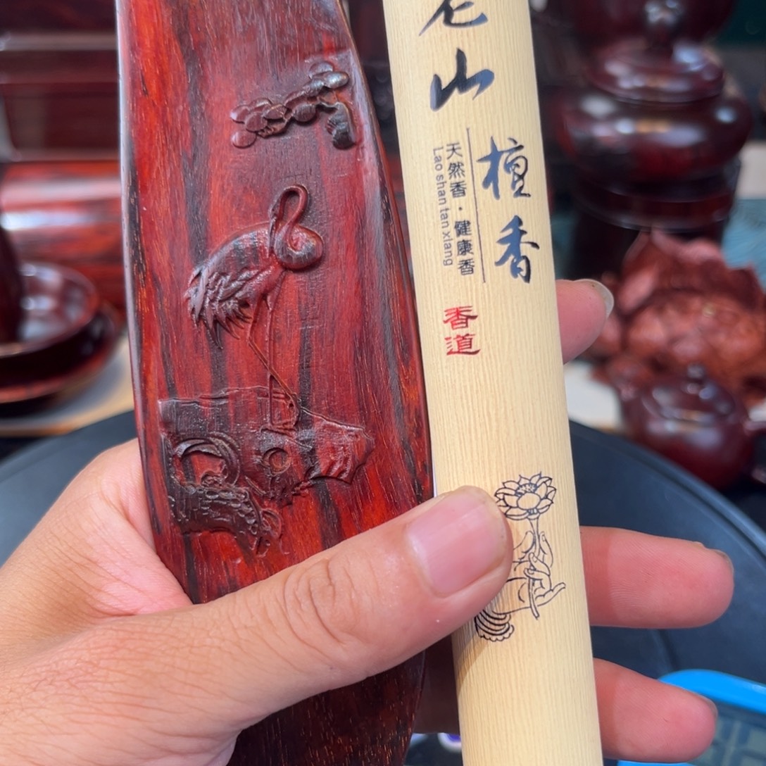 h***5印度小叶紫檀手把件