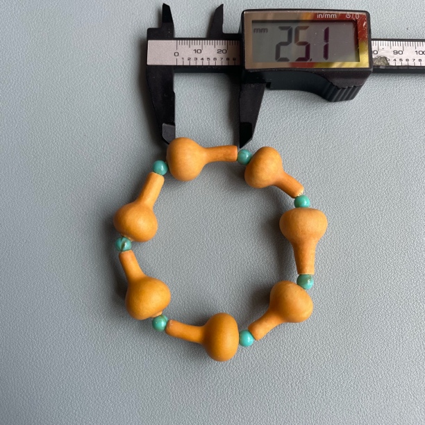 精品草里金独霸葫芦手串，大厚皮瓷皮，尺寸看图