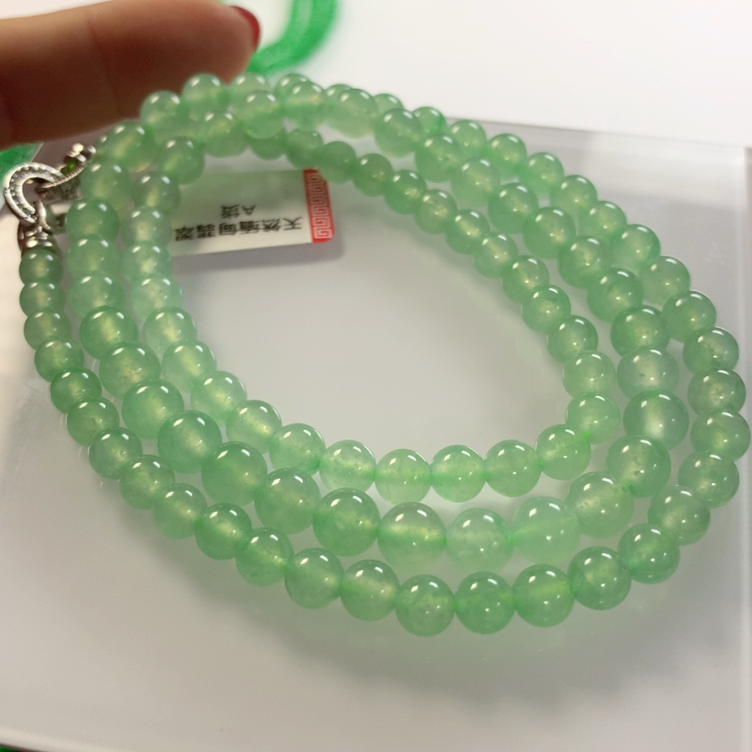 翡翠未镶嵌颈饰项链