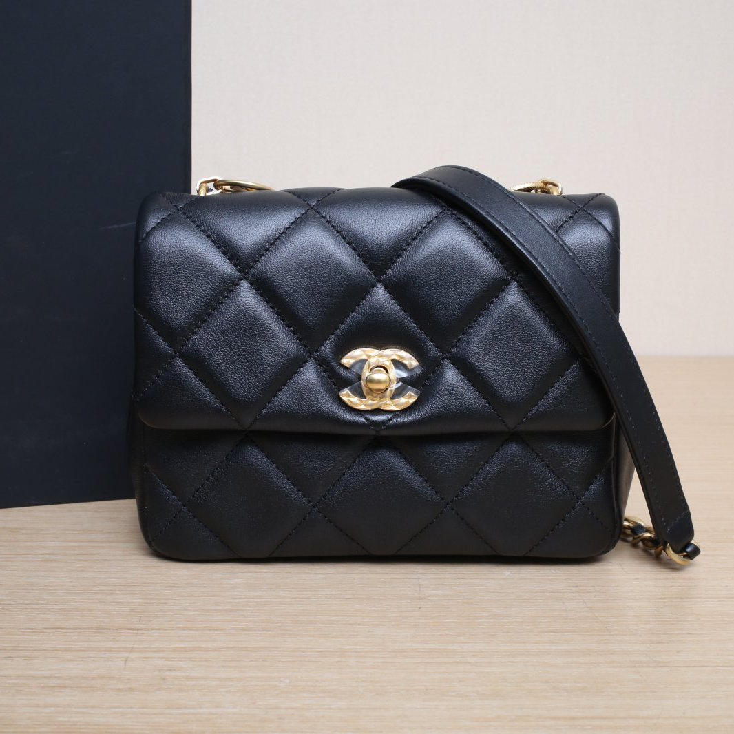 99新 Chanel/香奈儿 【双双活动】芯片开 金扣 23B 徽章金币