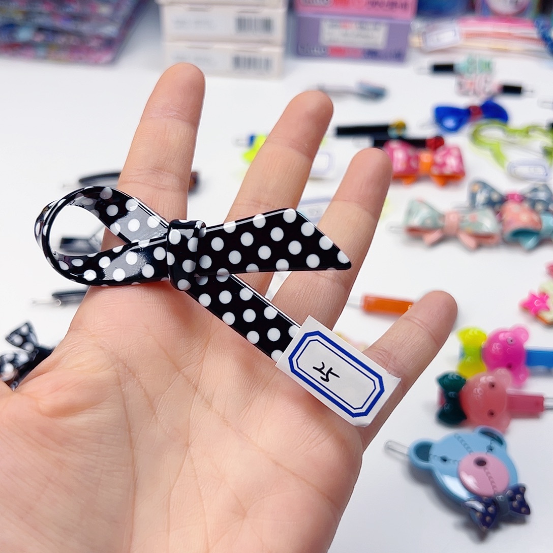 儿童黑波点夹子韩国