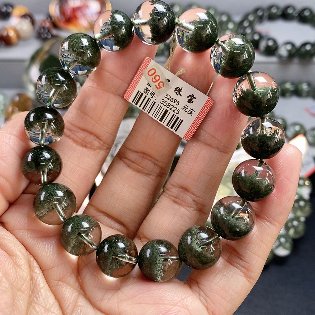 未镶嵌水晶手链绿幽灵手链358225