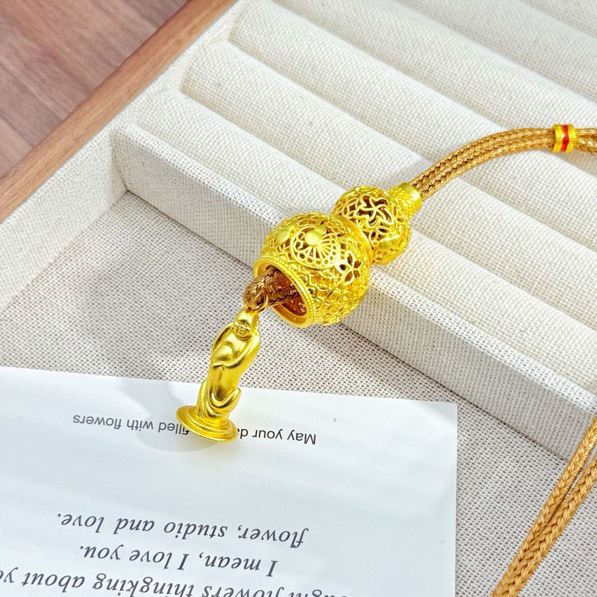 时尚气质精美款福禄葫芦黄色项链-x40