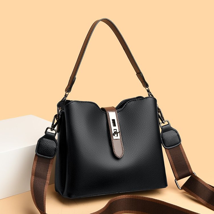 正 2909-1 黑色 手提斜挎包 YL（长22宽10高20）