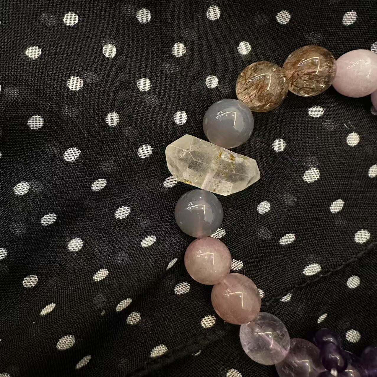 不锈钢手链 「甜心仲夏」紫色多色珠珠手链 手链