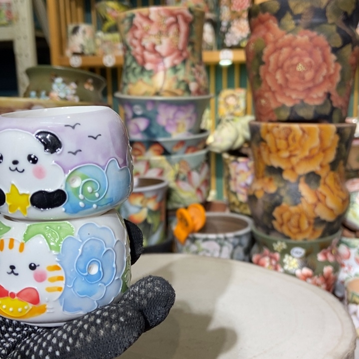 红陶景德镇艺术手绘作品