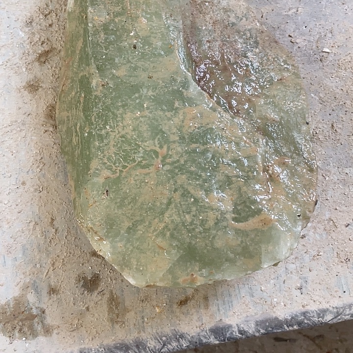 阆***浪蛇纹石玉未镶嵌天然岫玉多样性发一