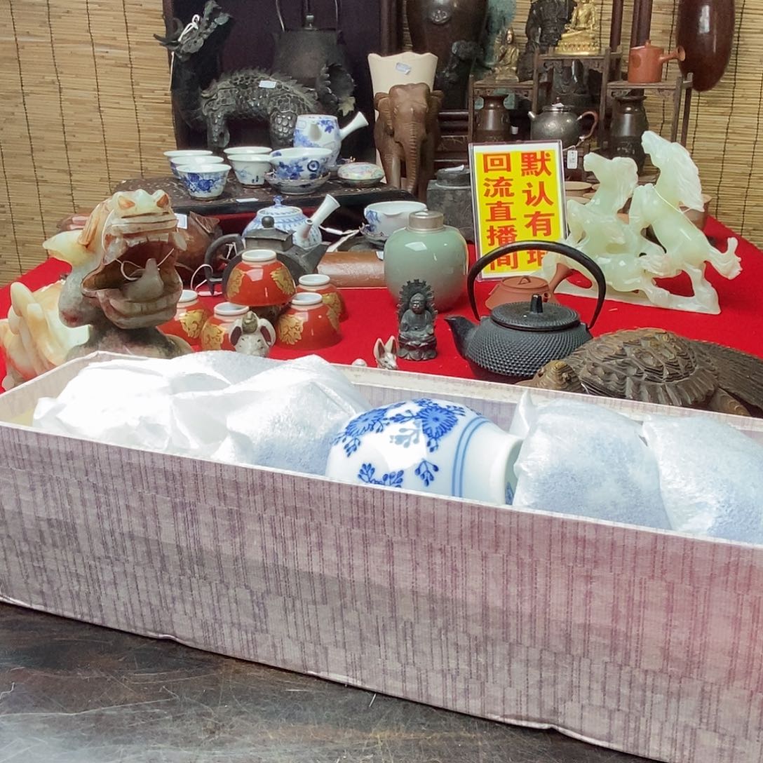 家用陶瓷青花盖碗五客