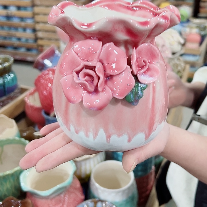 有孔.凑满10元发货多肉陶瓷花盆！