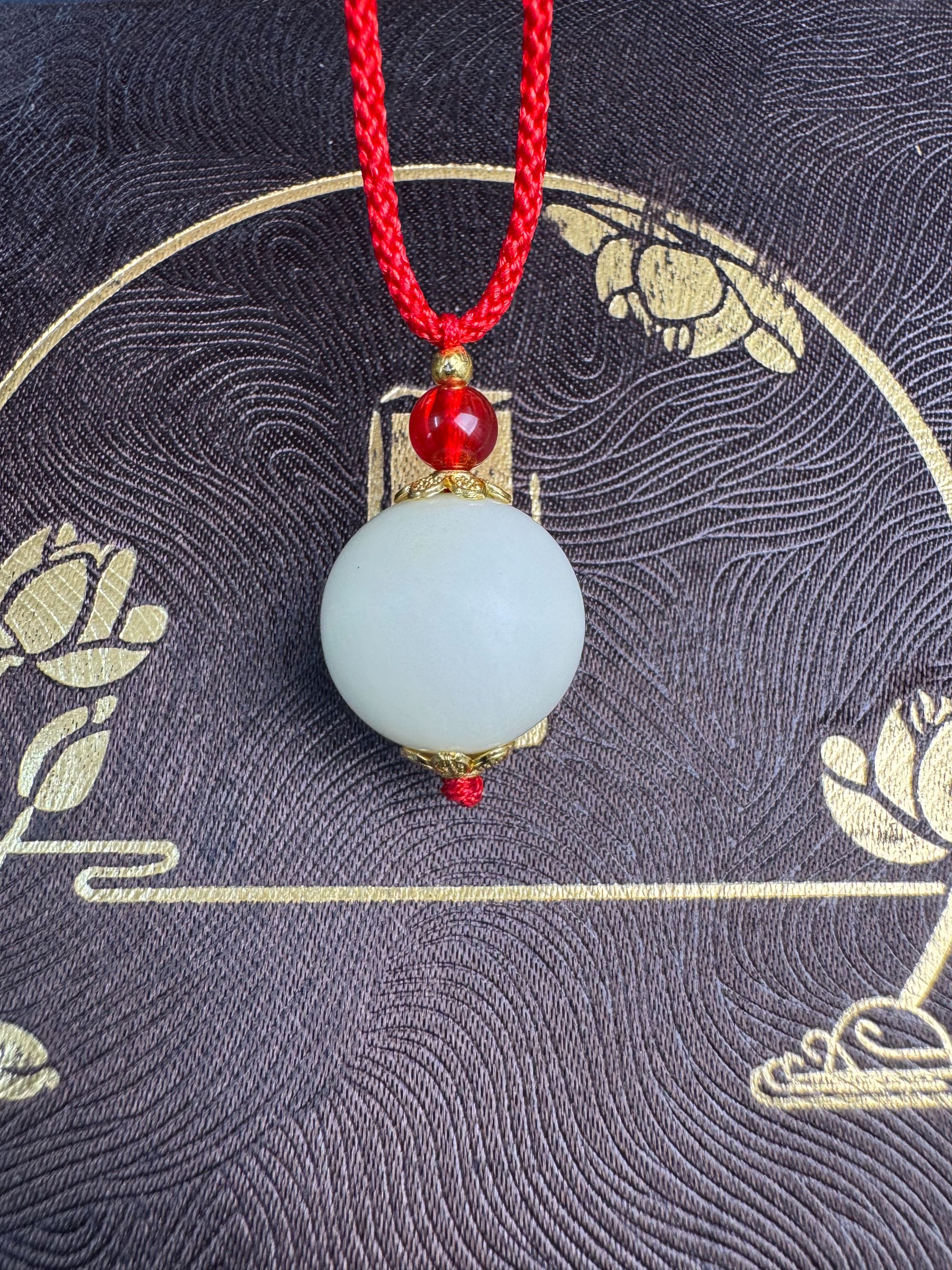 和田玉青海格尔木项链一颗16mm（10单以上串手串）