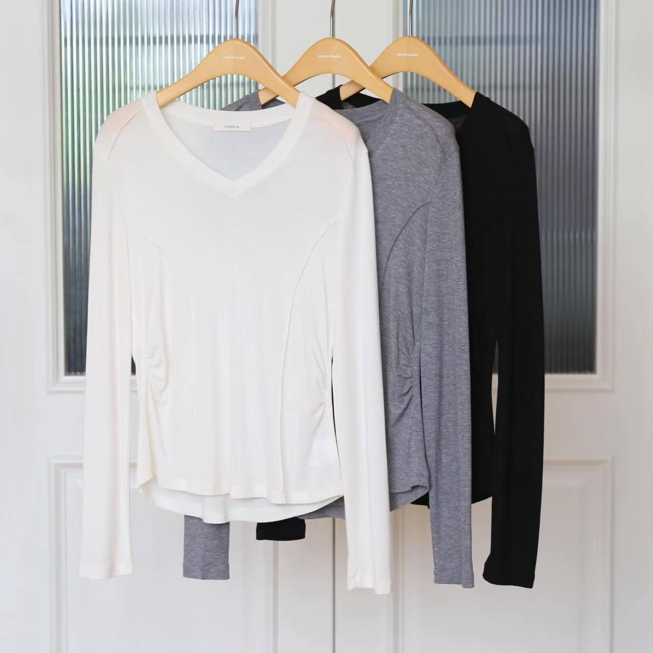 "CHAO级显瘦" 兰精天丝+羊毛打底 收腰设计巨显腰身比 长袖 W-102