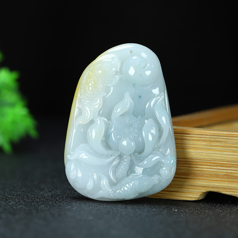 A128珠宝玉石A货翡翠吊坠