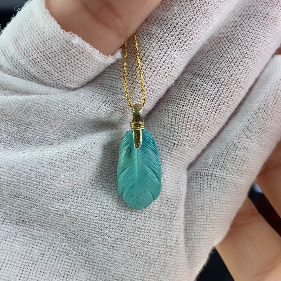 绿松石珠宝奇石银S925镀金镶嵌