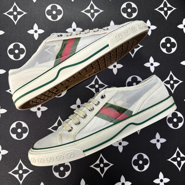 95新 GUCCI/古驰 41欧码镂空透气百搭舒适1977古驰板鞋