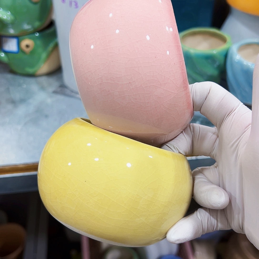 有孔，外贸尾单陶瓷花盆凑单10米包邮