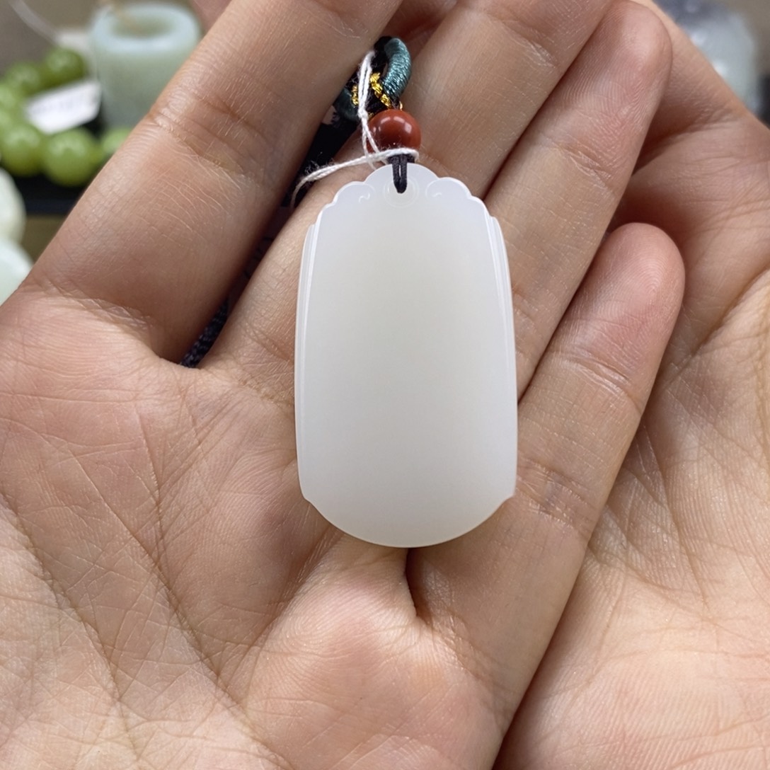 和田玉未镶嵌挂件泓**心